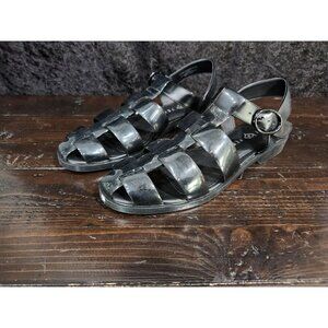 Katy Perry The Geli Fisherman Black Flat Sandals/Sz. 8.5M